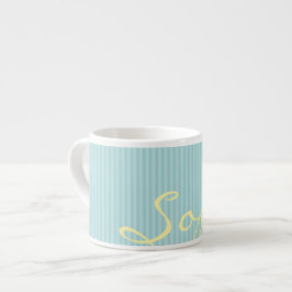 Minze Tasse Grün & Blau - Solid dünne Streifen