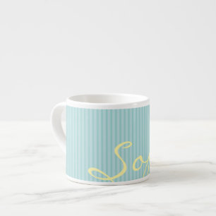 Minze Tasse Grün & Blau - Solid dünne Streifen
