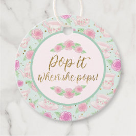 Minze Tee Party Pop, wenn sie Pop Baby Dusche Geschenkanhänger