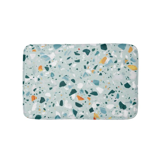 Minze Terrazzo Badematte (Vorderseite)