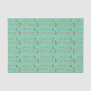 Minze und Gold Glam Wasserfarbenpfeile Seidenpapier