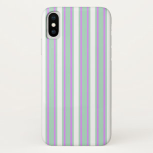 Minze und lila Kerzenstreifen Case-Mate iPhone Hülle