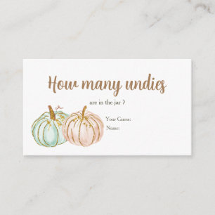 Minze und Peach Pumpkin Wie viele Undies Begleitkarte