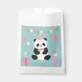 Minze und rosa Panda-Design Geschenktütchen