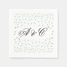 Minze und Silver Party Napkins Serviette