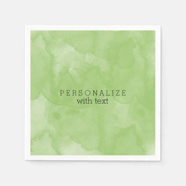 Minze Wasserfarbe Serviette (Vorderseite)