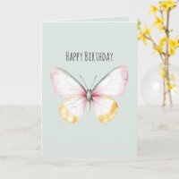 Minze Weiß Gelb Rosa Türkis Schmetterling Geburtst