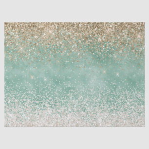 Minze White Glam Gold Sparkle Glitzer Seidenpapier