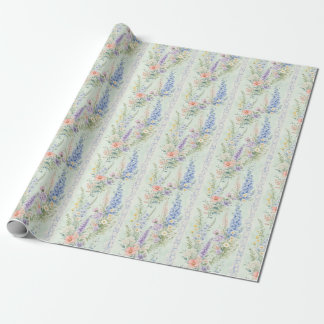 Minze Wildblumen Blumenstreifen Wasserfarbe Gesche Geschenkpapier
