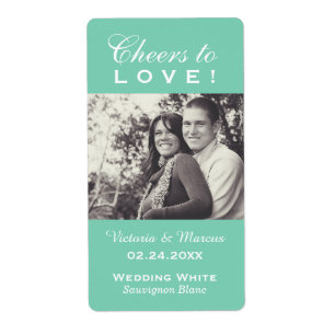 Minzekel zur Liebe Hochzeit Foto Weinflasche