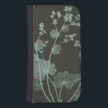 Minzen-u. Holzkohlen-Naturkunde I Phone Geldbeutel<br><div class="desc">Mit Blumen</div>