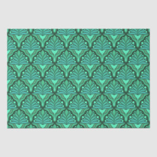 Minzgrün Farben Jugendstil geometrische Muster Seidenpapier