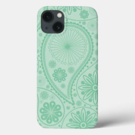 Minzgrün-Paisley-Muster Case-Mate iPhone Hülle
