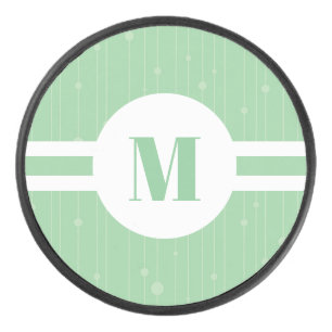 Minzgrün Streifen Monogramm Pastellfarben minimal Eishockey Puck