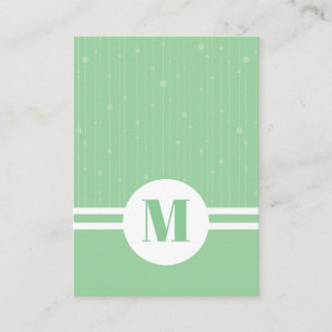 Minzgrün Streifen Monogramm Pastellfarben minimal Visitenkarte