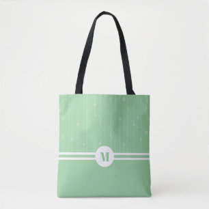 Minzgrün Streifen Muster kundenspezifisch monogram Tasche