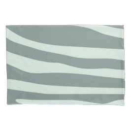 Minzgrün und Creme und schwarzer Zebradruck Kissenbezug