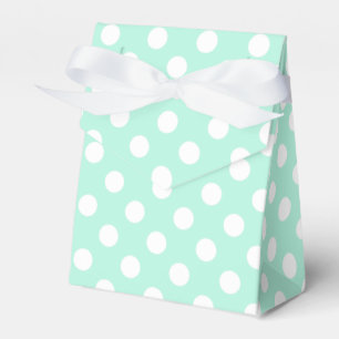 Minzgrün-weiße Polka-Dosen-Günstige Box Geschenkschachtel