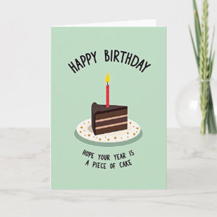 Minzgrüne Geburtstagstorte Karte