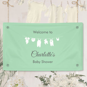 Minzgrüne minimalistische geschlechtsneutrale Baby Banner