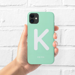 Minzgrüne Monogramm-Handyhülle Case-Mate iPhone Hülle