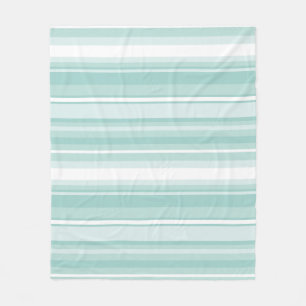 Minzgrüne Streifen Fleecedecke
