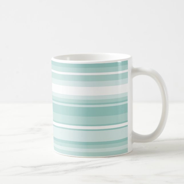 Minzgrüne Streifen Kaffeetasse (Rechts)
