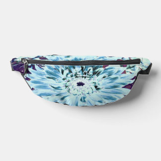 Minzgrüne und Türkisblaue Dahlienblume Bauchtasche