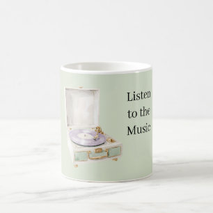 Minzgrüner Lavendel Plattenspieler Kaffeetasse