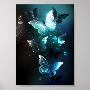 Minznacht Schmetterlinge Poster