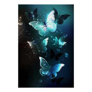 Minznacht Schmetterlinge Poster