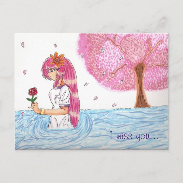 Mio.'s Vermisst Heart Postcard Postkarte (Vorderseite)
