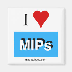 MIPSmagnet mipdatabase Logo Liebe des Quadrats I Magnet