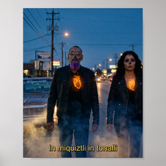 Miquiztli Calavera Duo Walking - Poster