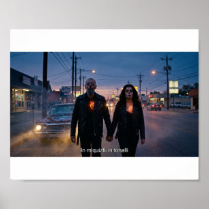 Miquiztli Couple Calavera - Affiche