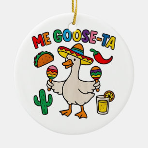 Mir Gans-Ta Lustiger mexikanischer spanischer Gans Keramik Ornament