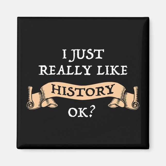 Mir gefällt die Geschichte einfach gut? Funny Hist Magnet (Vorne)