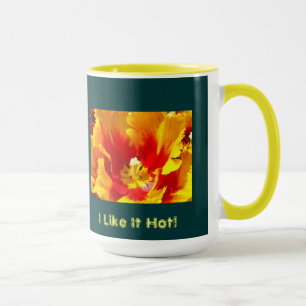 Mir gefällt es heiß! Kaffeemäuse Geschenke Red Yel Tasse