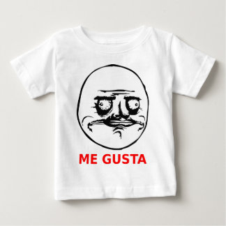 Mir gefällt Gesicht mit Text Baby T-shirt