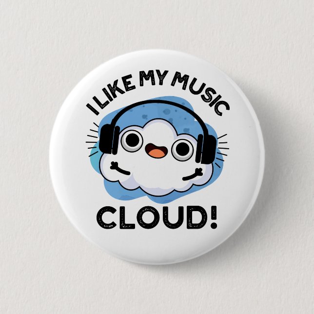 Mir gefällt mein Cloud Funny Weather Pub Button (Vorderseite)