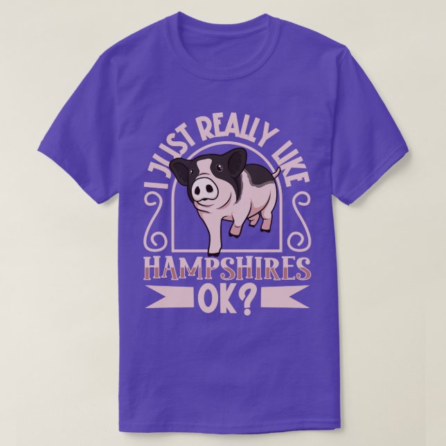 Mir gefällt mein Hampshire Pig T-Shirt (Design vorne)