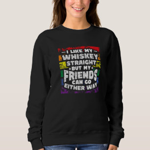 Mir gefällt mein Whiskey direkt, ich unterstütze L Sweatshirt