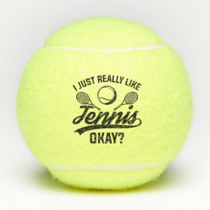 Mir gefällt Tennis ganz gut. Tennisbälle