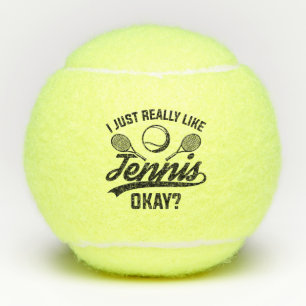 Mir gefällt Tennis ganz gut. Tennisbälle