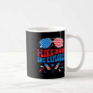 Mir gefällt, wie er Feuerwerk lustige Kleidung Tee Kaffeetasse