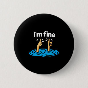Mir geht's gut Daumen hoch Zwei Like Hand Lustiger Button