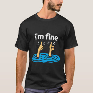 Mir geht's gut Daumen hoch Zwei mögen Hand Lustige T-Shirt