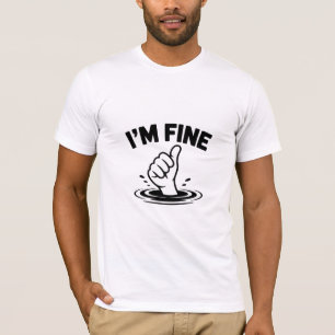 Mir geht's gut – Design mit untergehender Hand und T-Shirt