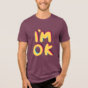 Mir geht's gut – Positive Retro-Typografie-Design Tri-Blend Shirt