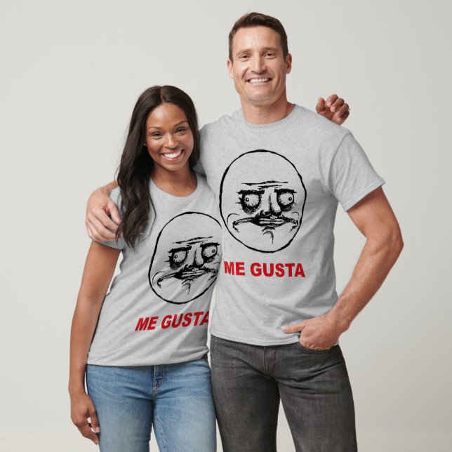 mir gusta Gesicht Wut Gesicht Mem Spaß lol rofl T-Shirt (Unisex)